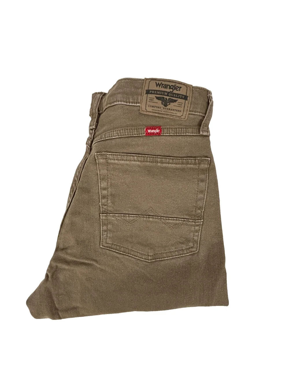 NWT Wrangler Five Star Athletic Fit Jeans Mens 29X30 Brown Stretch 112360009